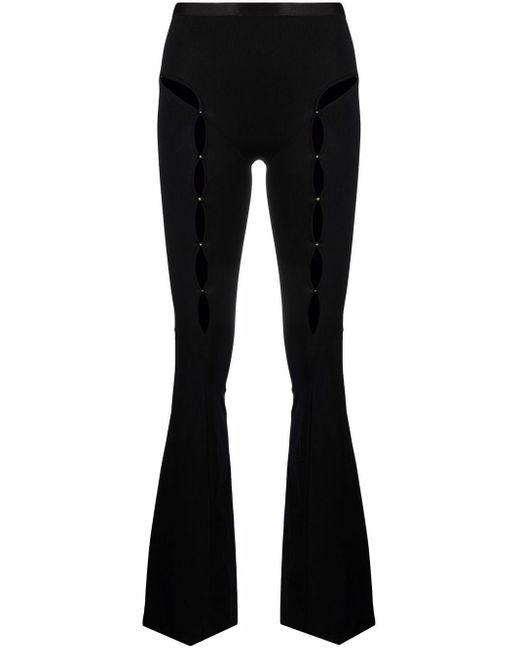 Rui Black Cut Out-detail High-waisted Trousers