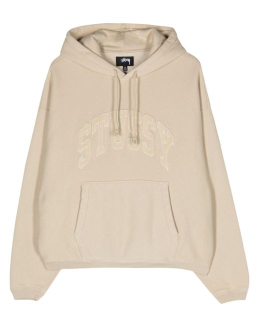 Stussy Natural Logo Cotton Blend Hoodie for men