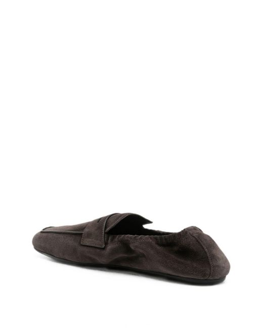 Prada White Shuffle Leather Loafers for men