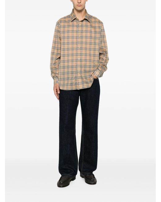 Burberry Natural Check Cotton Shirt for men