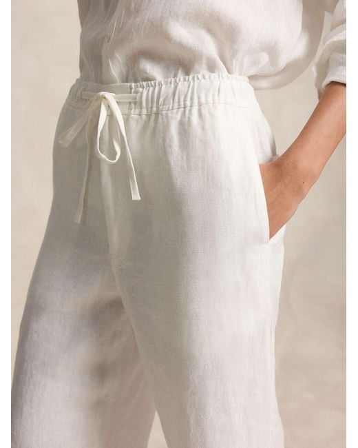 Polo Ralph Lauren White Linen Trousers