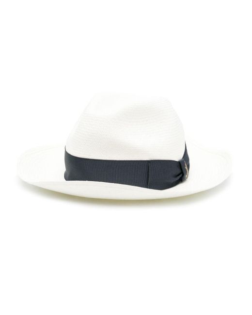 Borsalino Blue Amedeo Panama Fine Fedora Hat for men