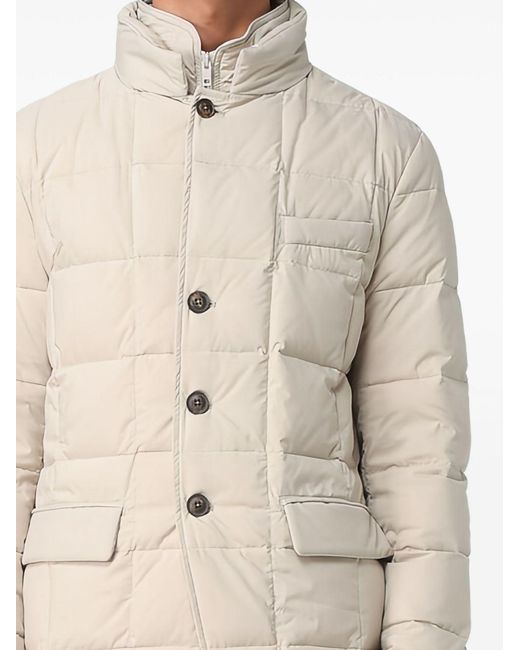 Fay Natural Short Coat Front Double Breasted With Pockets for men
