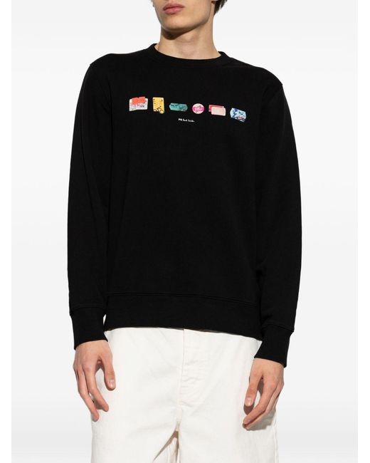 Paul Smith Black Cotton Sweatshirt for men