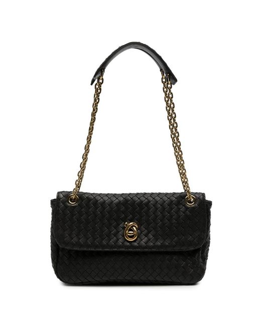 Bottega Veneta Black Madison Leather Shoulder Bag