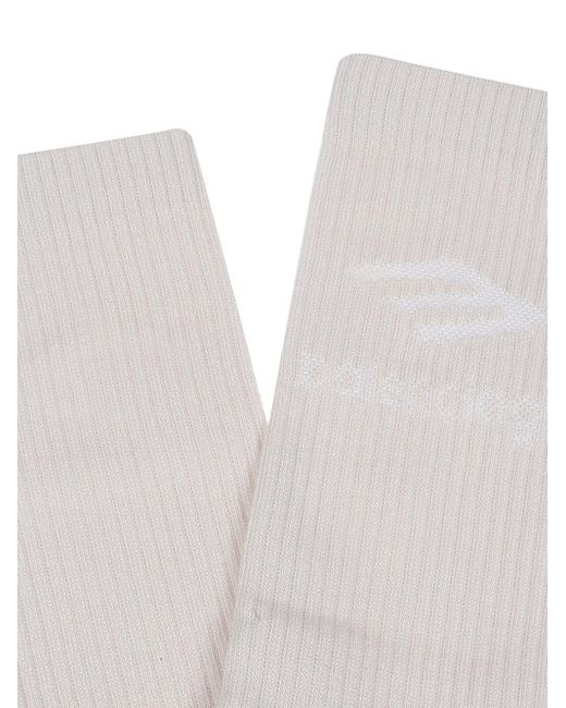 Balenciaga Gray Socks With Logo for men