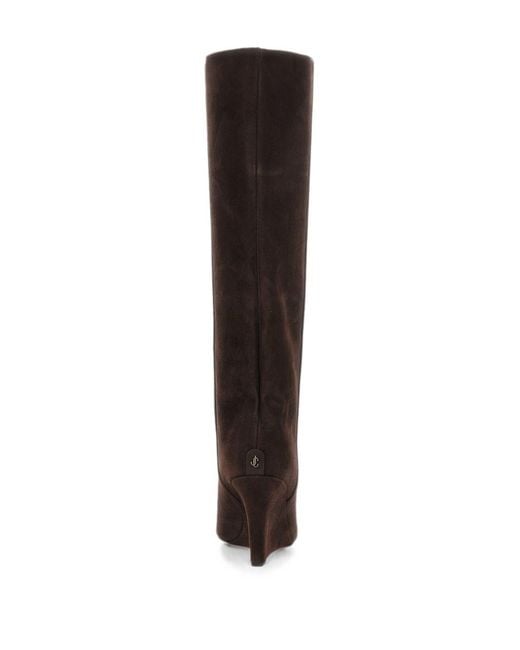 Jimmy Choo Black Blake Suede Leather Boots