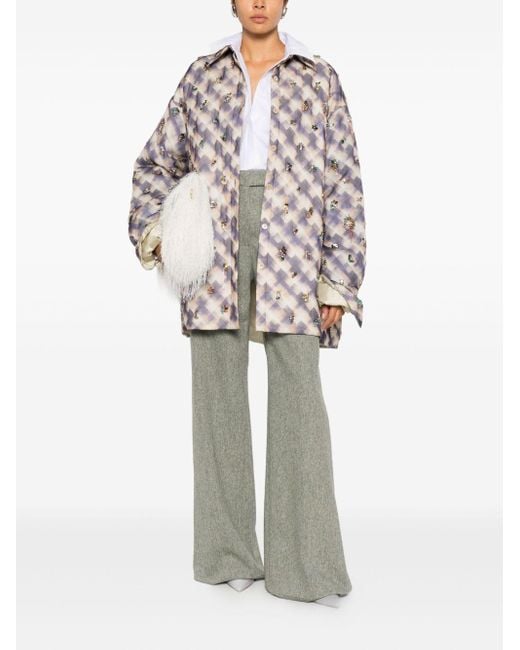 Dries Van Noten White Cartan Silk Blend Shirt