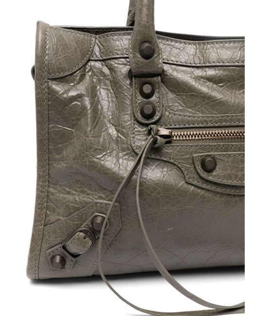 Balenciaga Green City Small Leather Handbag