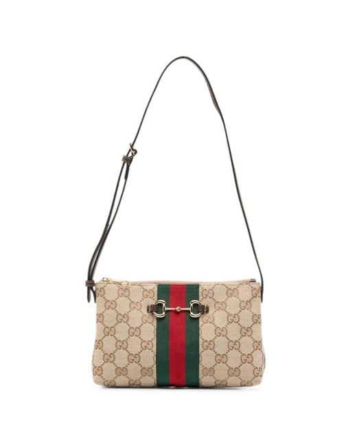 Gucci White Shoulder Bag With Horsebit