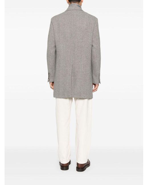 Manuel Ritz Gray Wool Coat for men