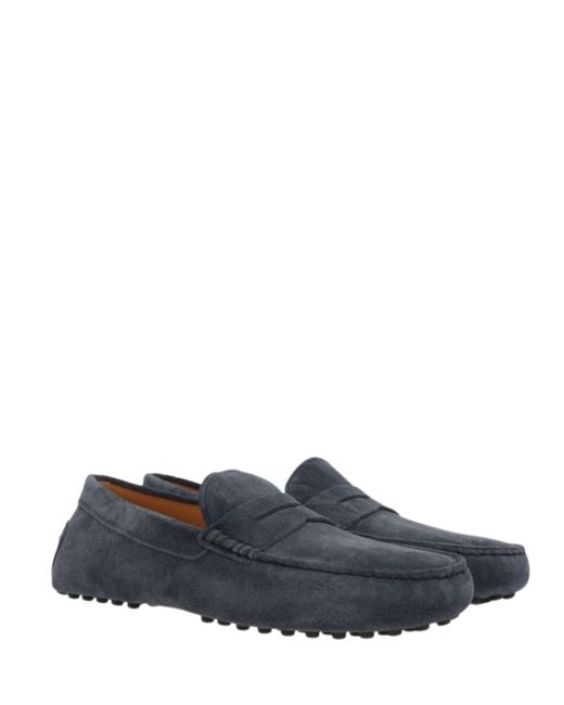 Tod's Blue Suede Moccasin for men