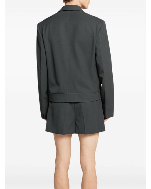 Gucci Black Embossed Wool Gabardine Jacket for men