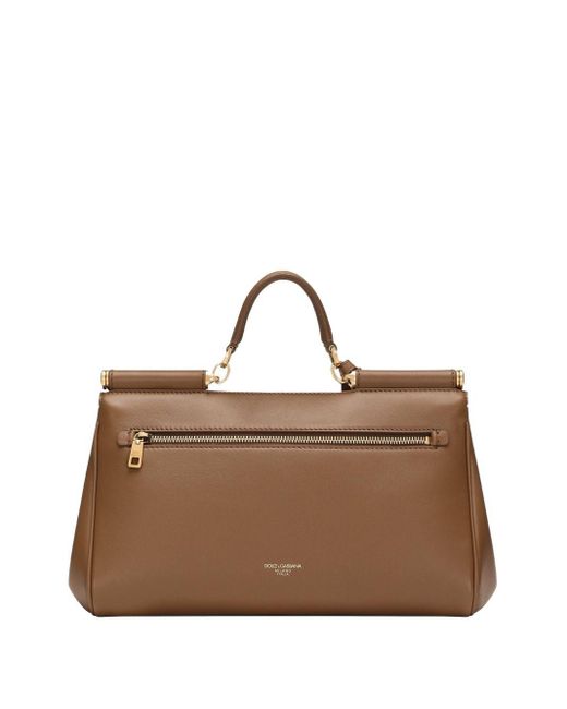 Dolce & Gabbana Brown Sicily Soft Leather Handbag
