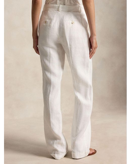 Polo Ralph Lauren White Linen Trousers For