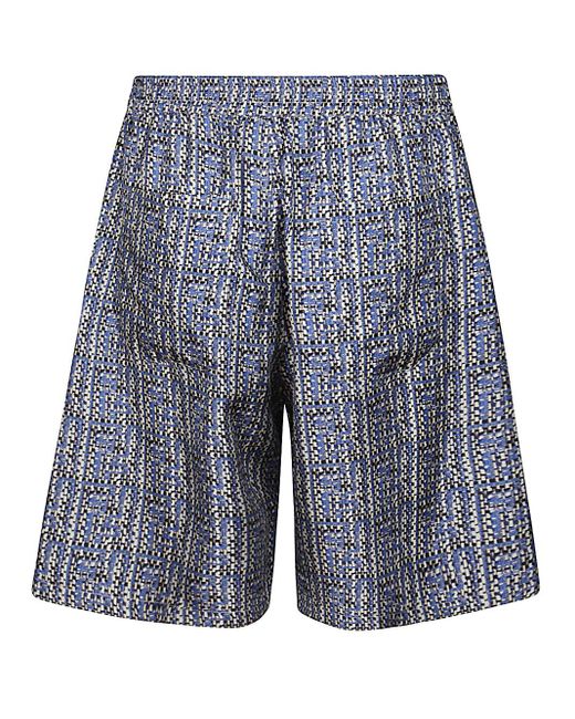 Pantaloni Corti Bermuda di Fendi in Blue da Uomo