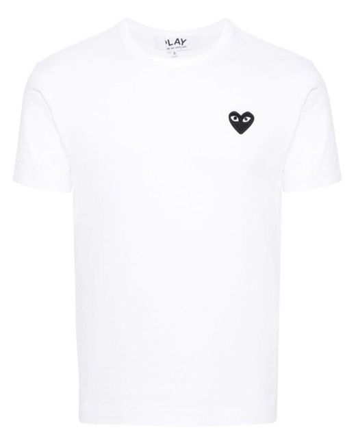 COMME DES GARÇONS PLAY White Logo Cotton T-shirt for men