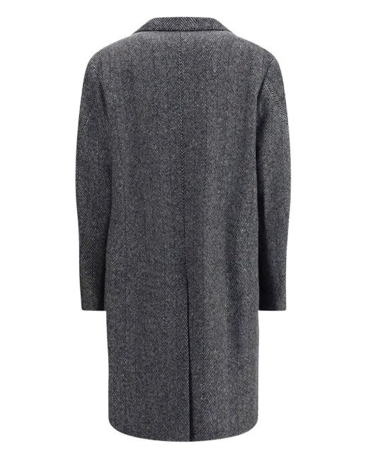 Givenchy Gray Herringbone Coat for men