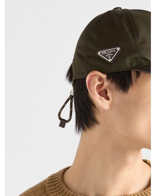 Prada Brown Re-Nylon Baseball Cap for men