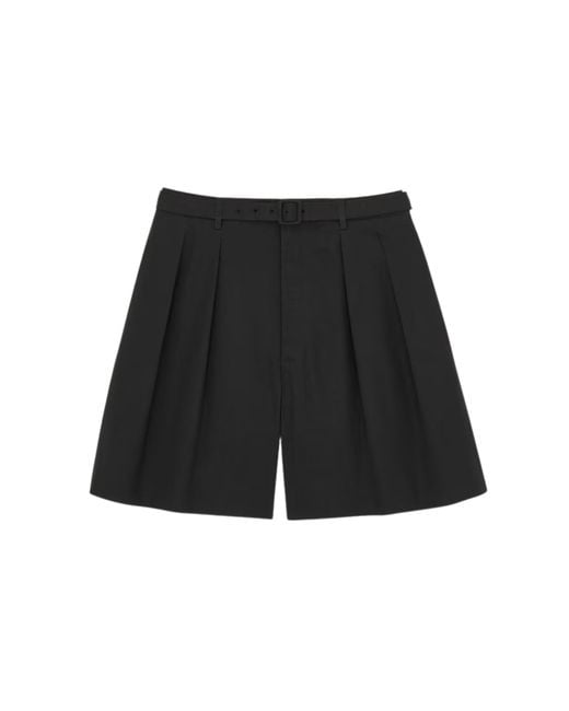 Saint Laurent Black Solid Shorts for men