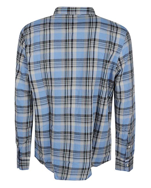Lee Jeans Logo Long Sleeve Shirt in Blue for Men | Lyst