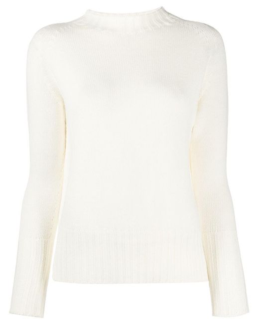Drumohr White Crew Neck Sweater