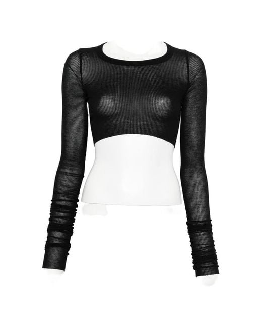 Rick Owens Black Cropped Top