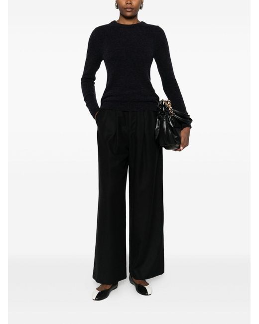 Susanne Bommer Black Cotton Blend Trousers