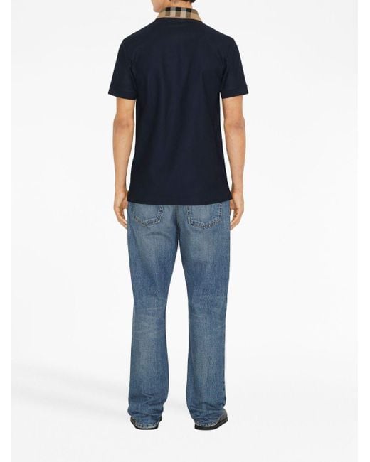 Burberry Blue Cody Polo Shirt for men