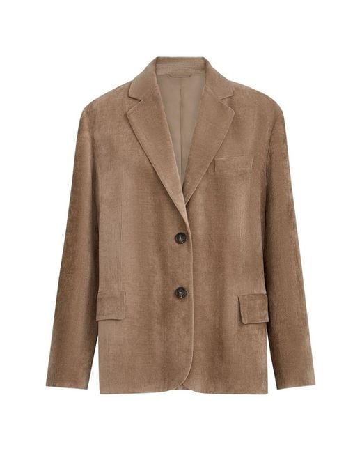 Brunello Cucinelli Brown Notched Lapel Blazer
