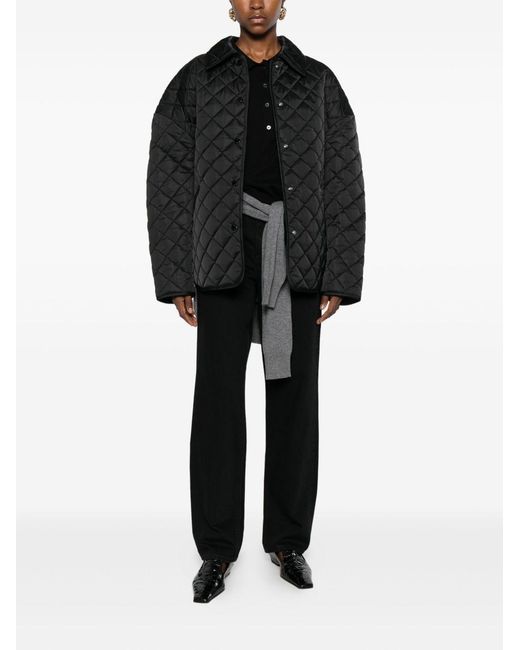 Totême Black Quilted Nylon Jacket