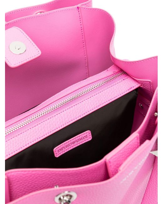 Emporio Armani Pink Logo-print Tote Bag