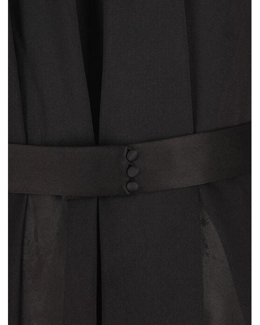 Fendi Black Satin Silk Top