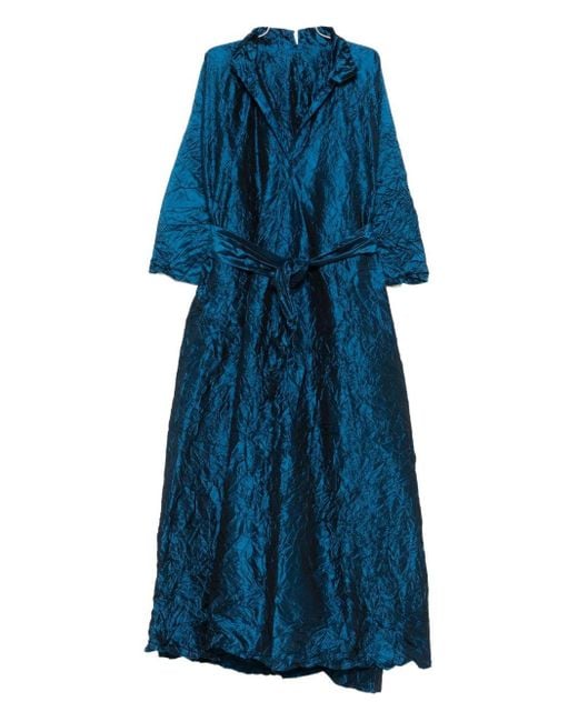 Daniela Gregis Blue Silk Short Dress