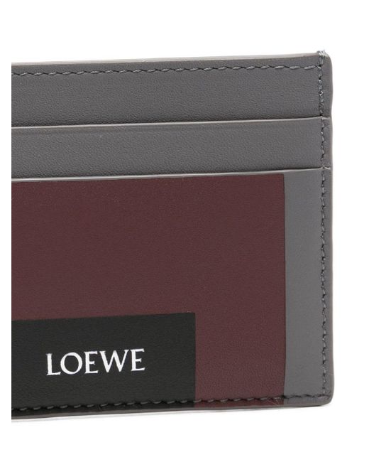 Loewe Purple Leather Credit Card Case for men