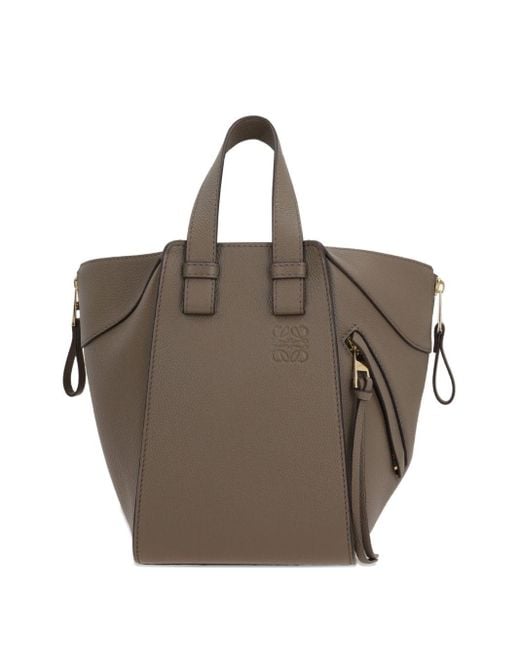 Loewe Brown Hammock Calfskin Top-Handle Tote Bag