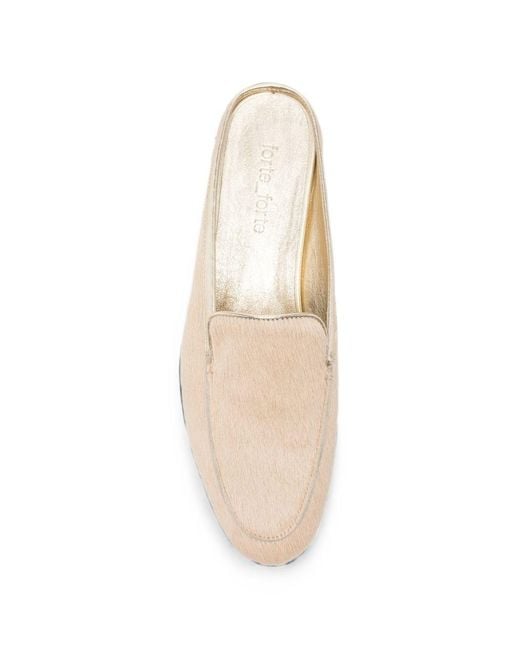 Forte_forte White Ponyskin Loafers