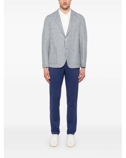 Circolo 1901 Blue Cotton And Linen Blend Jacket for men