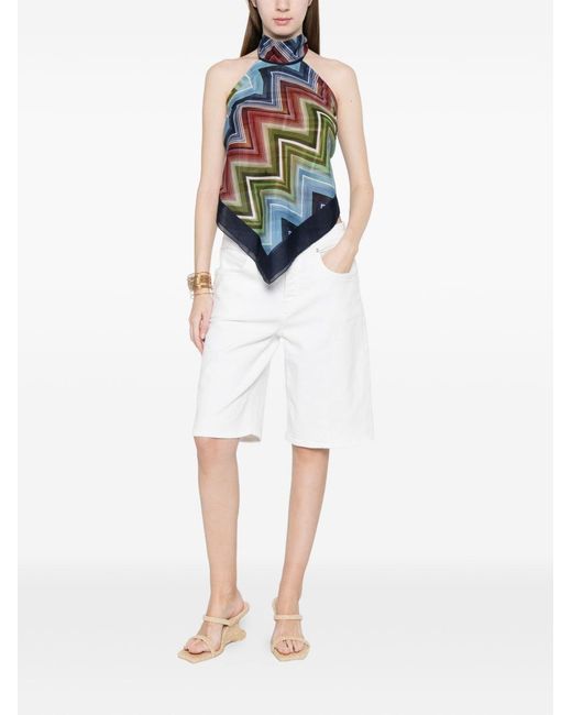 Closed White Cotton Bermuda Shorts