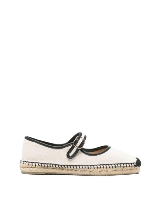 Castaner White Padua Ballet Flats