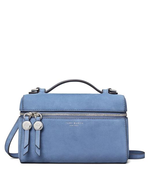 Tory Burch Blue Romy Leather Vanity Case