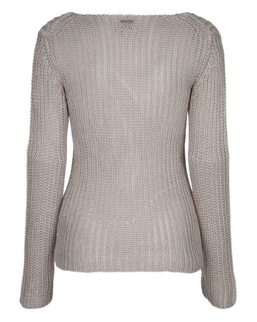 Calvin Klein Gray Silk Blend Relaxed Swtr