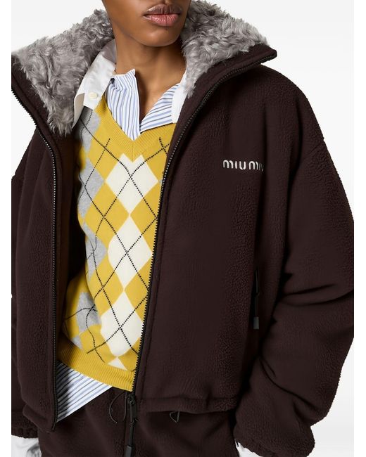 Miu Miu Black Fleece Down Jacket