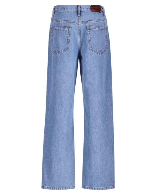 Dries Van Noten Blue Wide-Leg Jeans for men