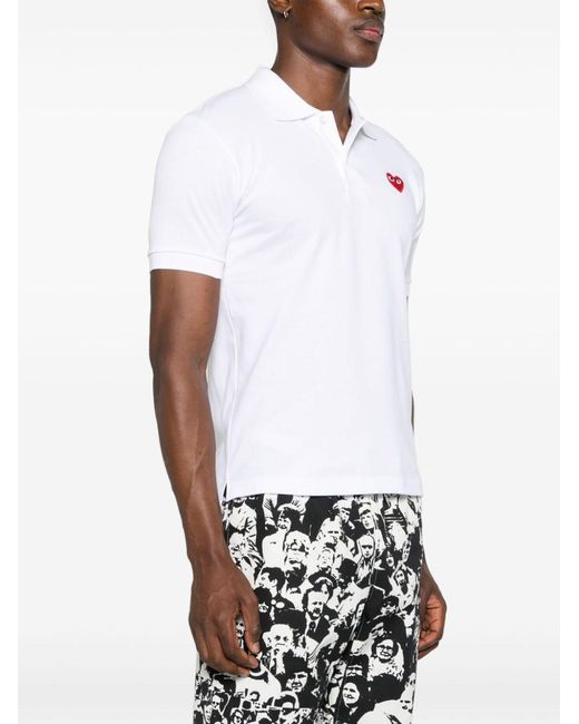COMME DES GARÇONS PLAY White Tshirt Emblem for men