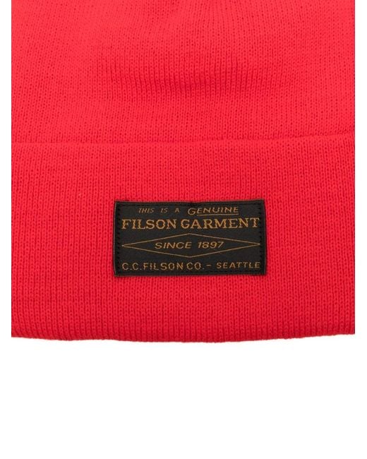 Filson Red Logo Beanie for men