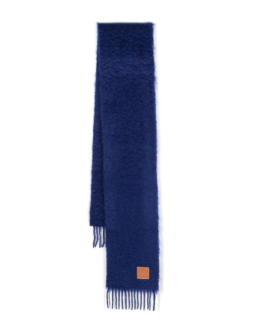 Loewe Blue Wool Scarf for men