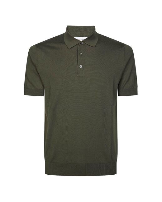 Paolo Pecora Green Cotton Polo Shirt for men
