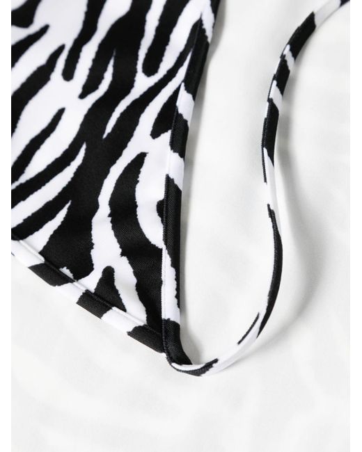The Attico White Zebra Print Mini Dress