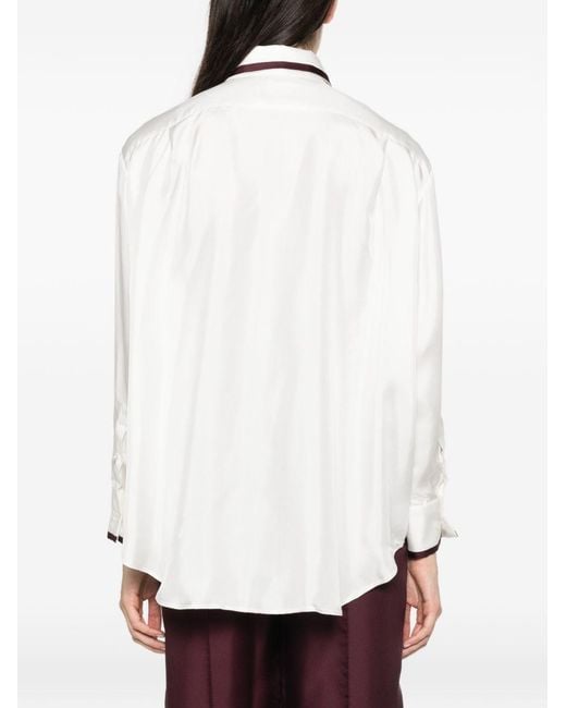 F.R.S For Restless Sleepers White Silk Shirt